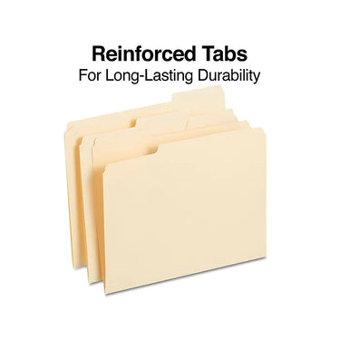 Staples Reinforced File Folders, 1/3 Cut, Letter Size, Manila, 250/Box (TR502677)